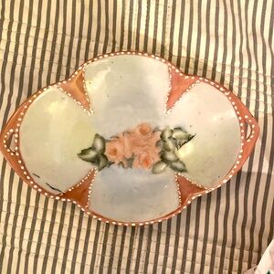 Vintage English rose trinket bowl♥️❤️